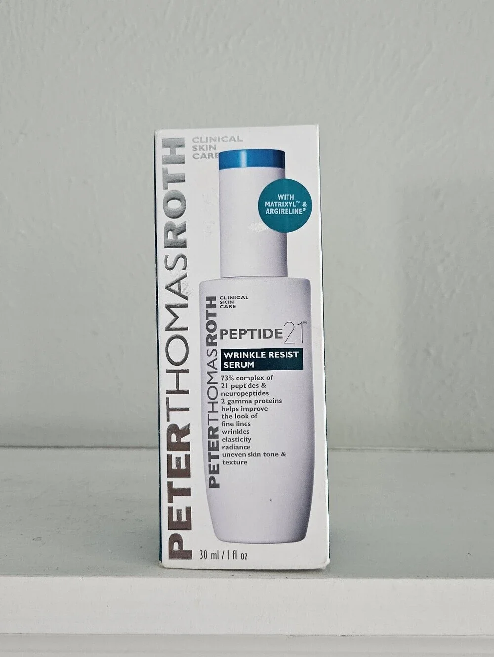 New In Box- PTR Peter Thomas Roth Peptide21 Wrinkle Resist Serum 1 Ounce